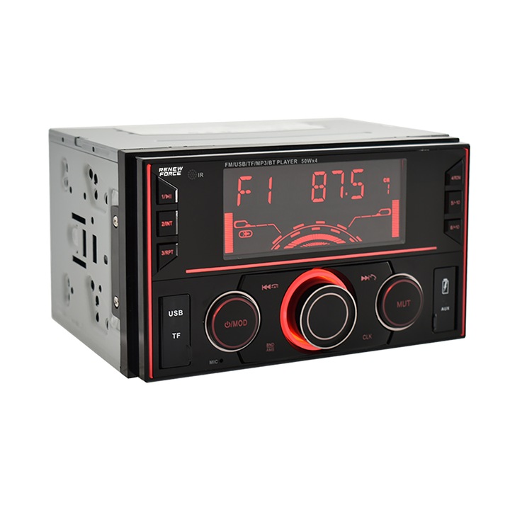 Radio Samochodowe Bluetooth 2-DIN USB SD MP3 RDS LCD AUX Pilot RGB Mikrofon