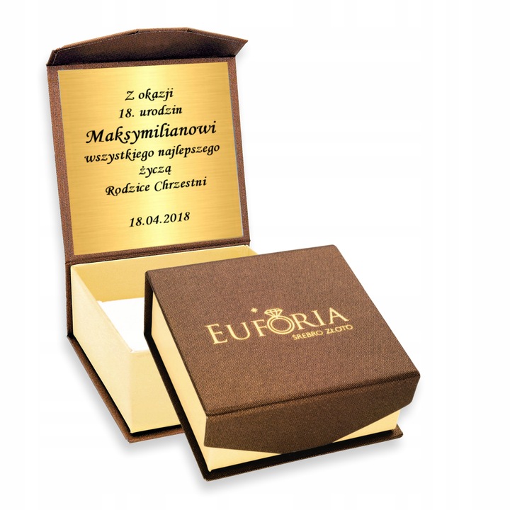 Złoty Łańcuszek 925 Krzyżyk Męski Grawer Dzień Taty Komunia