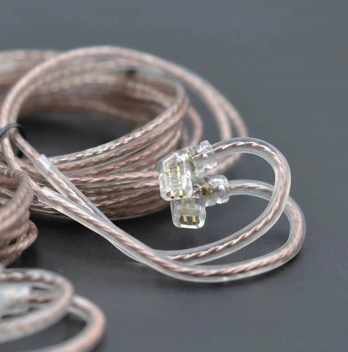 Kabel KZ czysta miedź OCC C-pin ZSN ZS10 ZSX CCA
