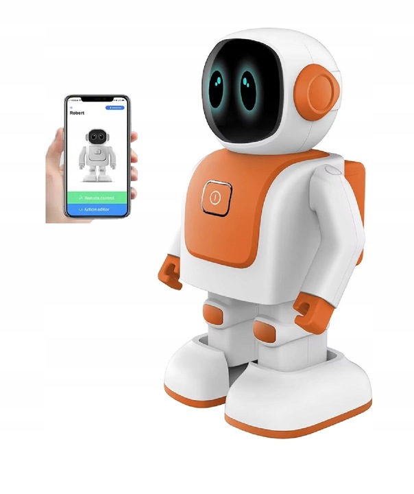 INTERAKTYWNY ROBOT ZDALNIE STEROWANY TELEFONEM PROGRAMOWANY BLUETOOTH