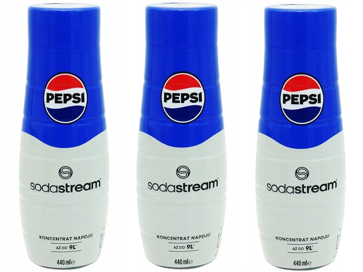 3x SYROP KONCENTRAT PEPSI COLA DO SATURATORA SODASTREAM 9L NAPOJU z 440ml