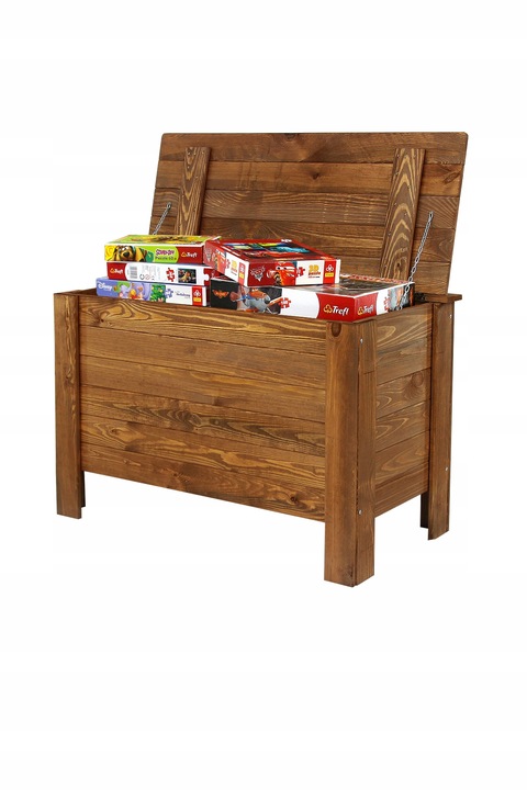 Skrzynia sosnowa skrzynia ogrodowa kufer na zabawki siedzisko pojemnik EKO