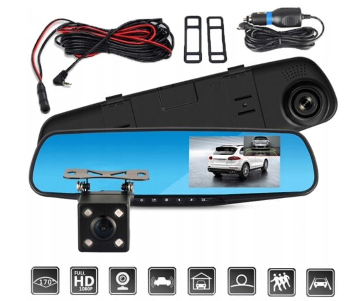 WIDEOREJESTRATOR KAMERA COFANIA LUSTERKO FULL HD