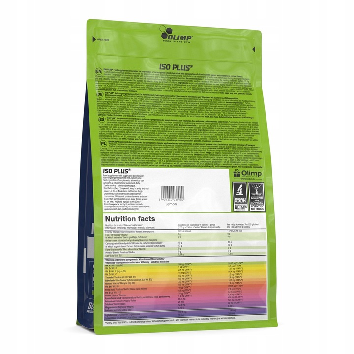 ISO PLUS OLIMP 1505G IZOTONIK ELEKTROLITY WITAMINY IZO PLUS - cola