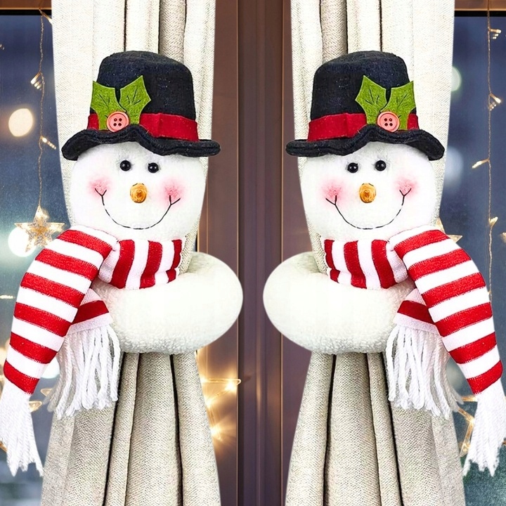 2x MIKOŁAJ BAŁWAN GNOM ŚWIĄTECZNY Klips Do firanek I Zasłon Zapinka OZDOBA