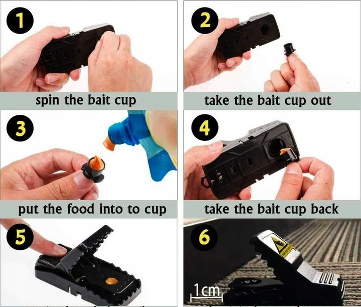 PUŁAPKA NA MYSZY MOCNY ZATRZASK GILOTYNA ZESTAW 6 SZTUK !!!! ŁAPKA NA MYSZY