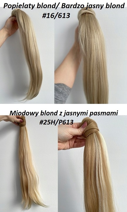 Doczepiany KUCYK kitka 60 cm jak Naturalne CAŁKOWICIE MATOWE ! Kolory