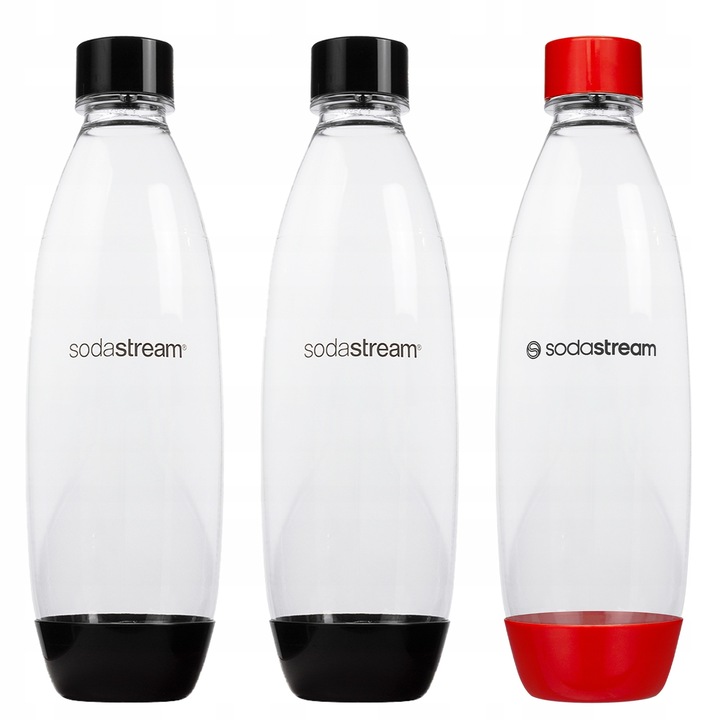 ZESTAW SATURATOR SODASTREAM ART RED TRZY BUTELKI NABÓJ + DODATKI