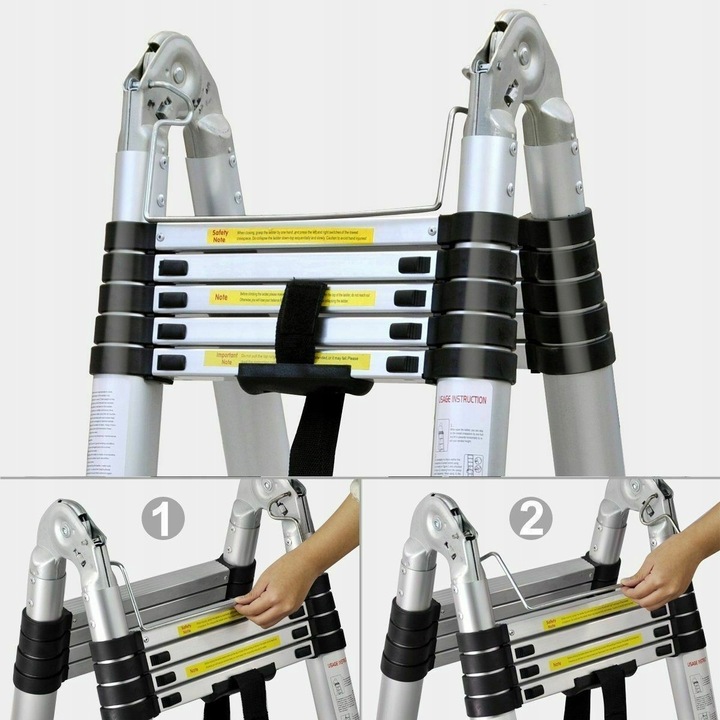 Drabina Aluminiowa Teleskopowa Składana 2.5 + 2.5M