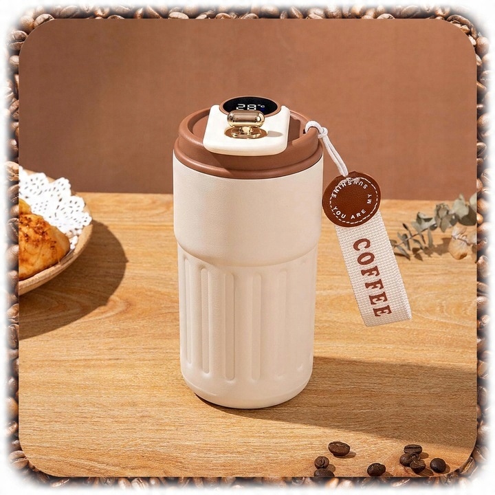 Kubek Termiczny Termos Kawa Herbata Wyświetlacz LED temperatura