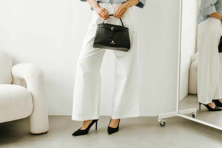 BETLEWSKI torebka wizytowa z ekoskóry ekologiczna wygodna wieczorowa