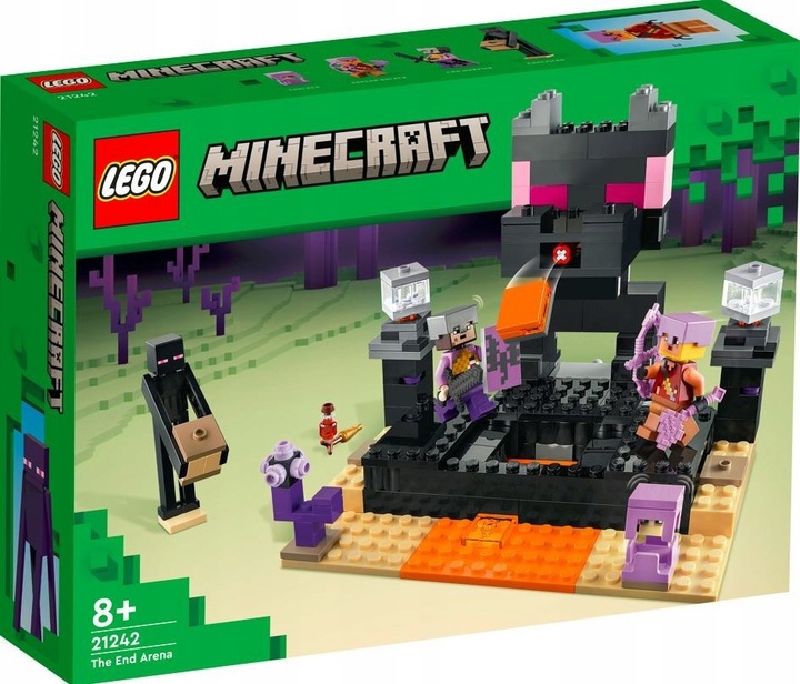 LEGO MINECRAFT SIEDLISKO LISÓW 21178 + Arena Endu 21242 KLOCKI ZESTAW