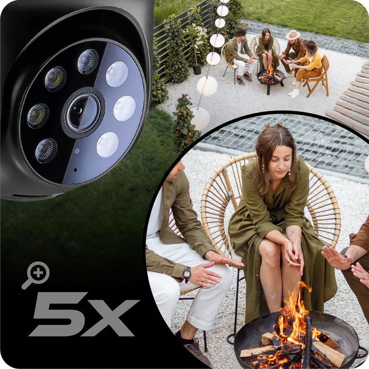 Kamera Zewnętrzna Obrotowa IP WIFI 5MPx 2880x1620 ZOOM x5 LUXTORN 2K