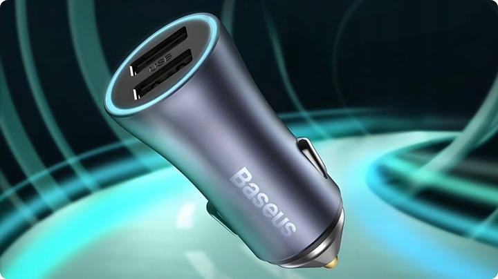 BASEUS SZYBKA ŁADOWARKA SAMOCHODOWA DO TELEFONU 40W 5A USB QC 4.0 KABEL