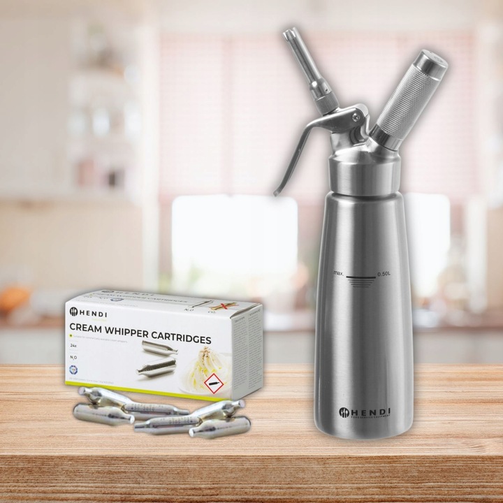 Naboje do syfonu bitej śmietany HENDI 50 szt. Do 500 ml Bitej Śmietany