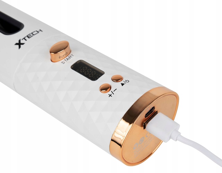 LOKÓWKA DO WŁOSÓW AUTOMATYCZNA CERAMICZNA LCD CURL BIAŁA XTECH