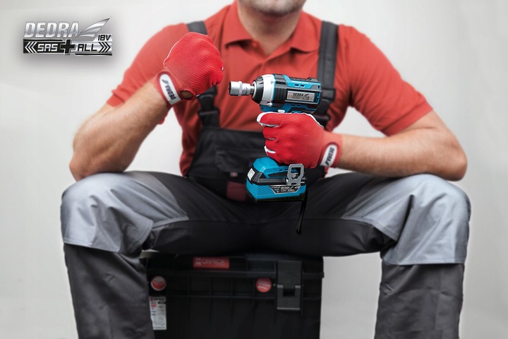 KLUCZ UDAROWY DEDRA akumulatorowy bezszczotkowy 350Nm SAS+ALL 3biegi 1,2"