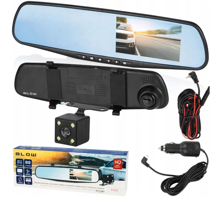 CYFROWA KAMERA WIDEO REJESTRATOR SAMOCHOD LUSTERKO