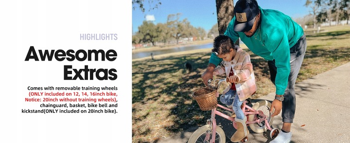 JOYSTAR 18-calowy rower dla dzieci 5-9 lat Stabilizatory Hand&Coaster