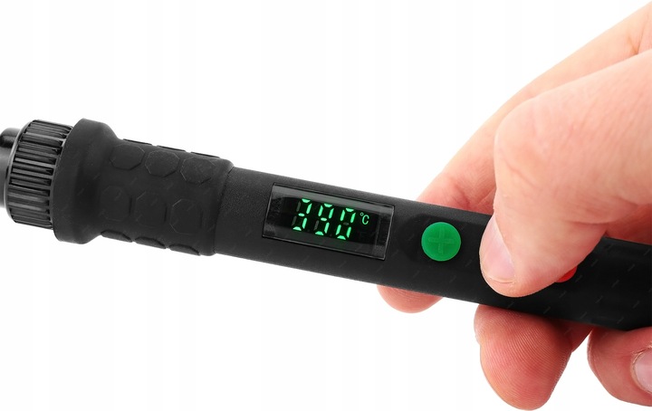 LUTOWNICA PRECYZYJNA KOLBOWA S801B 80W Z REGULACJĄ TEMPERATURY + 9 GROTÓW