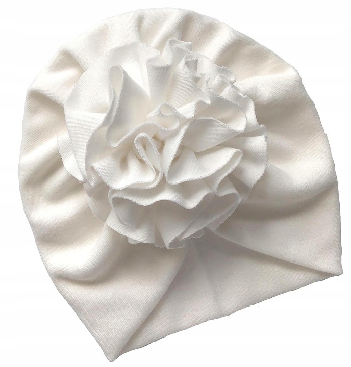 Czapka niemowlęca TURBAN przejściowa CHRZEST 0-6
