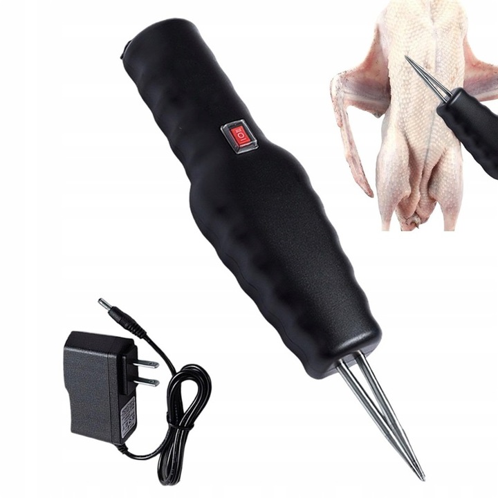 ELEKTRYCZNA SKUBARKA SKUBACZKA DO PIERZA DROBIU KUR KURCZAKÓW PIÓR Czarny