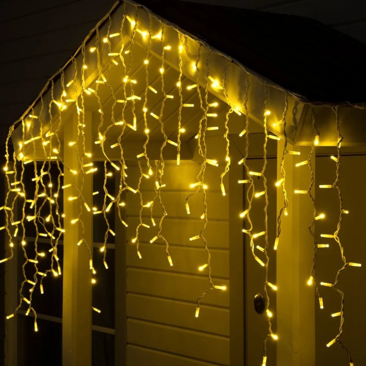 GIRLANDA LED ŚWIĄTECZNA 5M 150 LAMPEK KURTYNA DO DOMU WNĘTRZA NA ZEWNĄTRZ