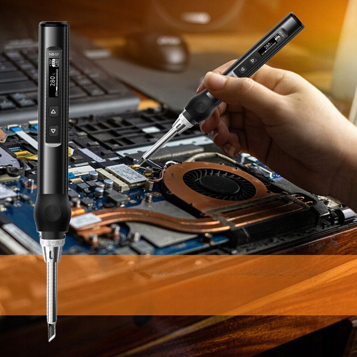 Zestaw precyzyjna lutownica cyfrowa Fnirsi HS-01 65W + groty 6 szt