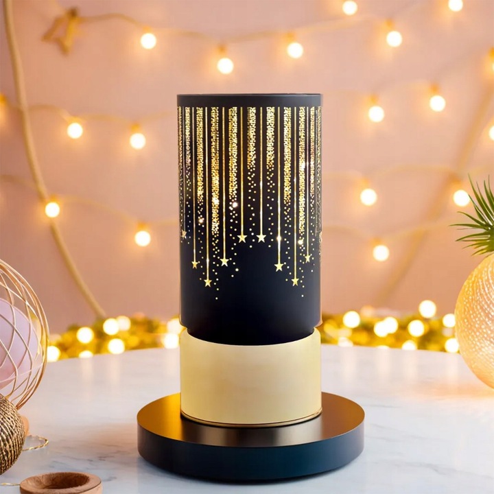 Lampion Świąteczny LED Duży Szklany - Dekoracja Świąteczna Ozdobna Na Stół