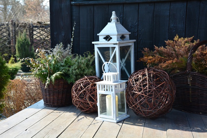 Wiklinowy KOSZ NA PIKNIK koszyk do kominka