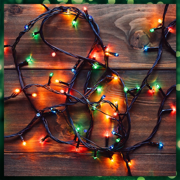 LAMPKI CHOINKOWE MULTIKOLOR 200 LED FLASH WEW/ZEW ŚWIĄTECZNE NA CHOINKĘ 15M