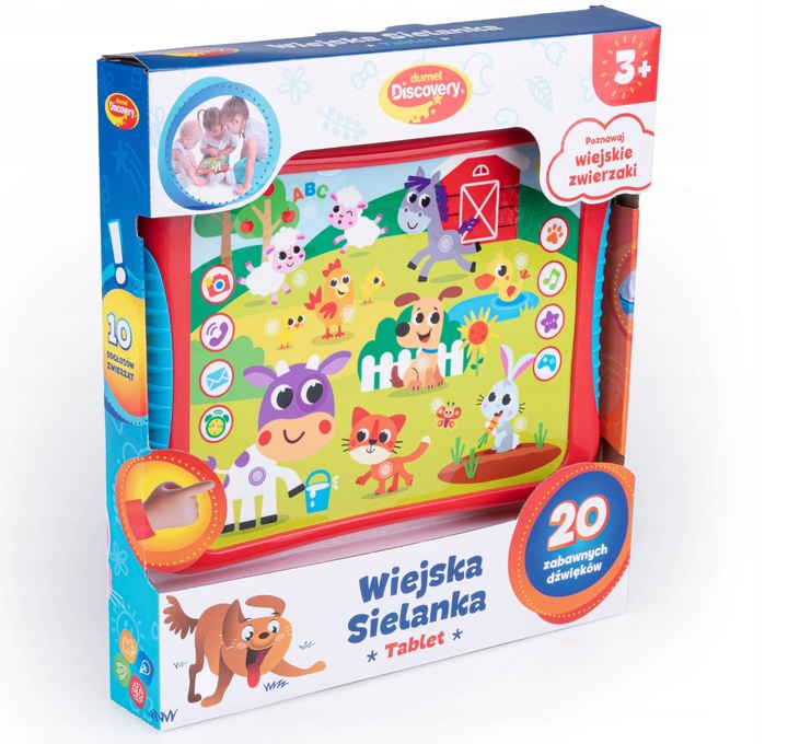 Dumel TABLET WIEJSKA SIELANKA QUIZ ZWIERZĘTA PL 3+