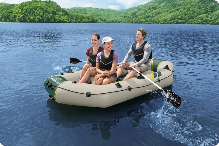 BESTWAY 65160 PONTON RANGER ELITE X3 RAFT SET 3 OS. POMPKA + WIOSŁA