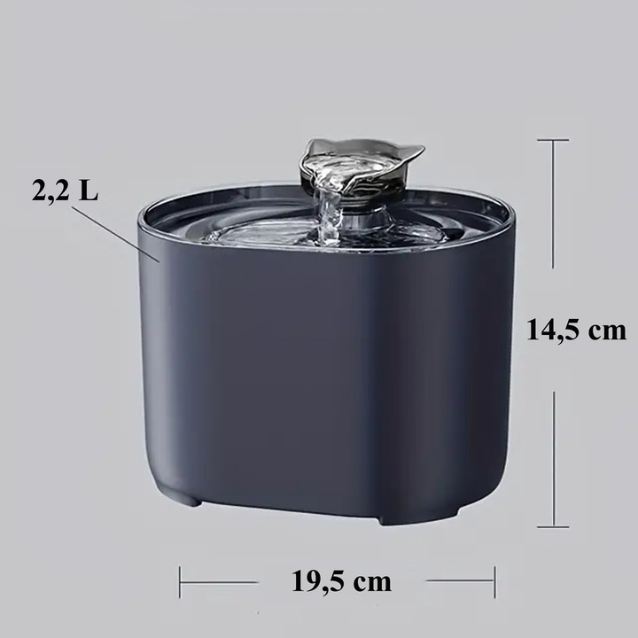 POIDEŁKO MISKA POIDŁO CICHA FONTANNA DLA KOTA PSA 2,2L AUTOMATYCZNE PŁOMYK