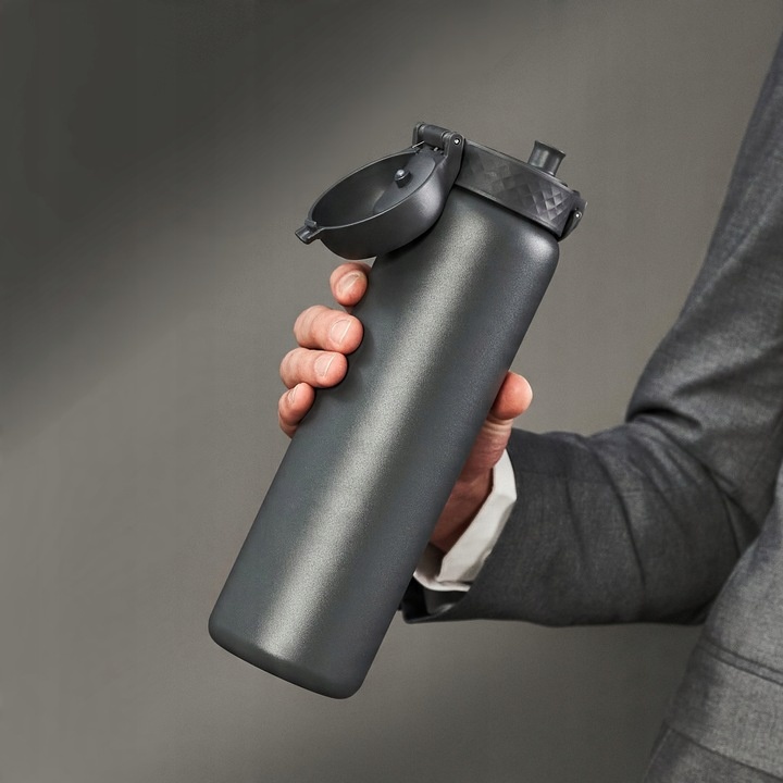 TERMOS BIDON TERMICZNY SZARY DUŻY TURYSTYCZNY SAMOCHÓD PODRÓŻ ION8 0,92 L