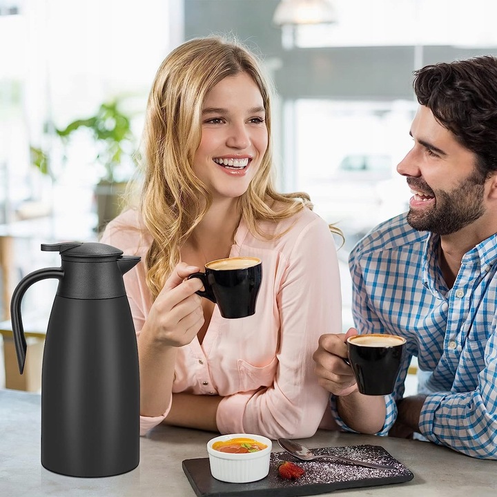 TERMICZNY CZAJNIK STALOWY 304 DUŻY OTWÓR ERGONOMICZNY UCHWYT