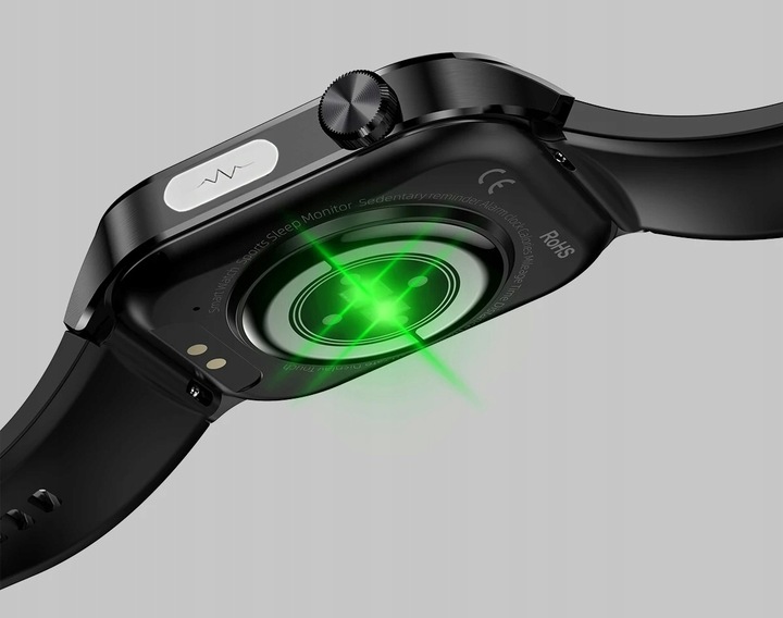 SMARTWATCH MĘSKI Zegarek EKG FUNKCJA POMIARU CUKRU AMOLED CIŚNIENIE ROZMOWY