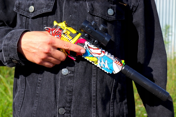 Pistolet na kulki żelowe broń KARABIN automat laser zestaw DESERT EAGLE CS