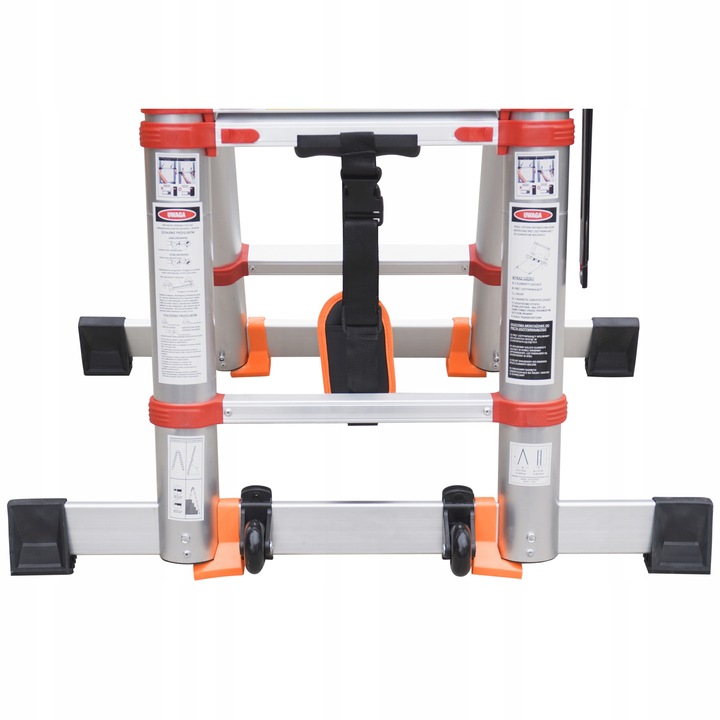 DRABINA TELESKOPOWA PRZEGUBOWA 5,0 M WZMACNIANA