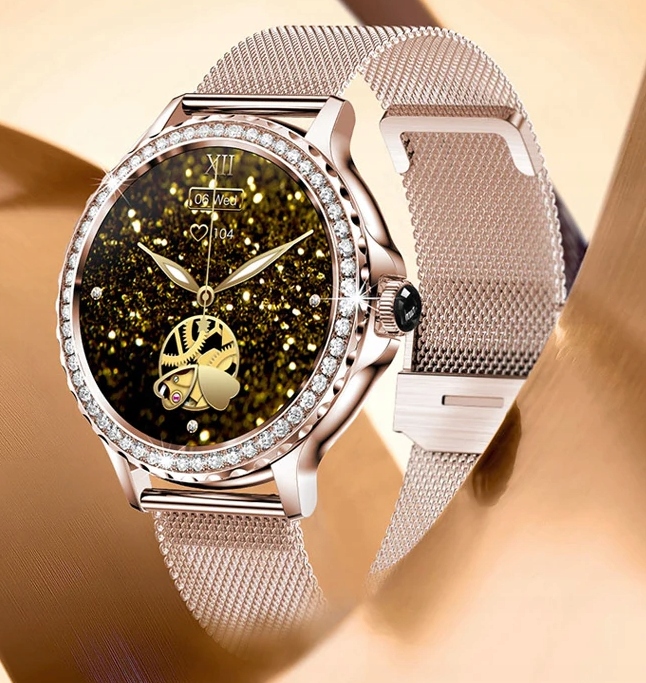 SMARTWATCH ELEGANCKI ZEGAREK DAMSKI POLSKIE MENU 2 paski