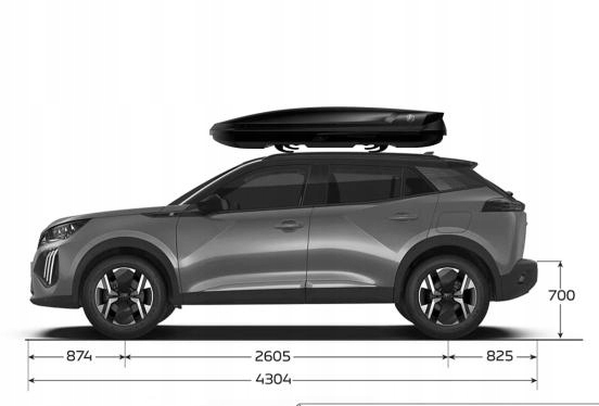 BOX DACHOWY Northline EVOspace black TEF 330L | NOWY SZYBKI MONTAŻ