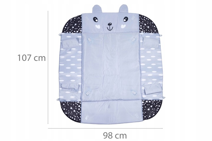 Duża interaktywna edukacyjna dwustronna mata dla niemowląt 3w1 lama