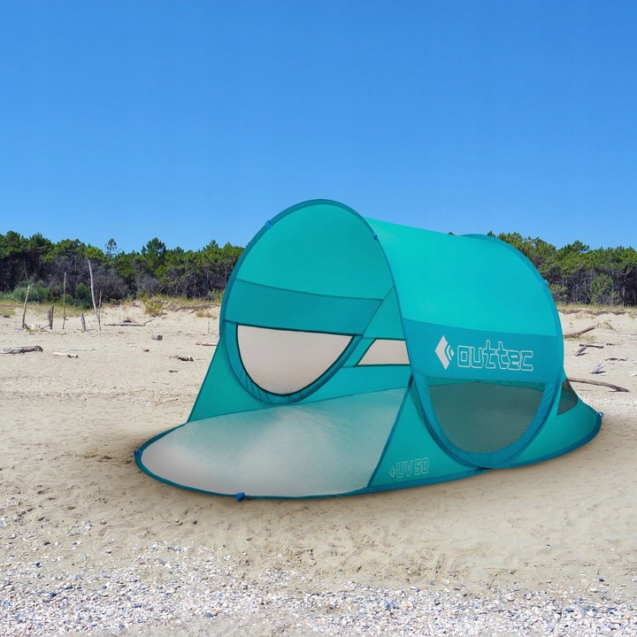 NAMIOT PLAŻOWY SAMOROZKŁADAJĄCY PARAWAN ZAMYKANY OKIENKO POP UP UV50 OUTTEC