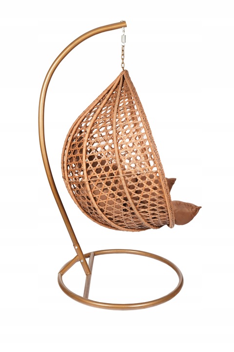 FOTEL WISZĄCY KOKON HUŚTAWKA BRĄZOWY TROPIKAL