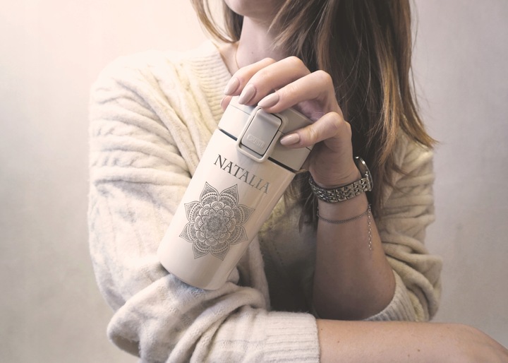 Kubek termiczny 300 ml prezent dla przyjaciółki TERMOS bidon +TWÓJ GRAWER