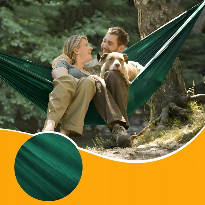 HAMAK KEMPINGOWY Z MOSKITIERĄ, HAMAK PODRÓŻNY DO UŻYTKU NA ZEWNĄTRZ, 270 CM