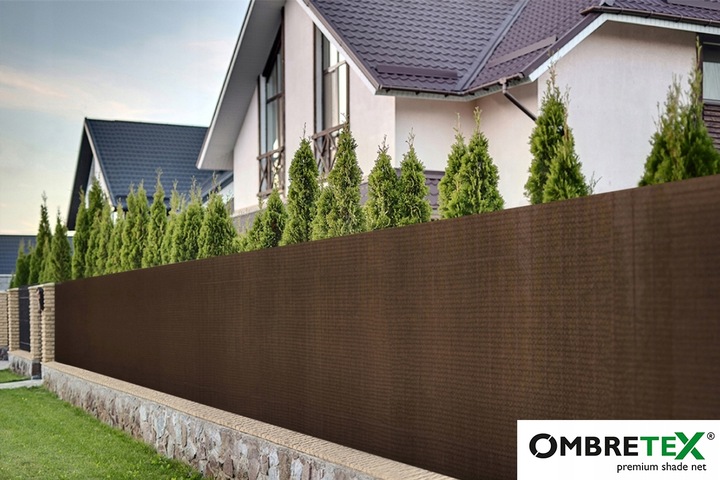 Siatka Cieniująca Brązowa 1,2x20m Osłona Ogrodzenie Płot Brązowa 95% 200g