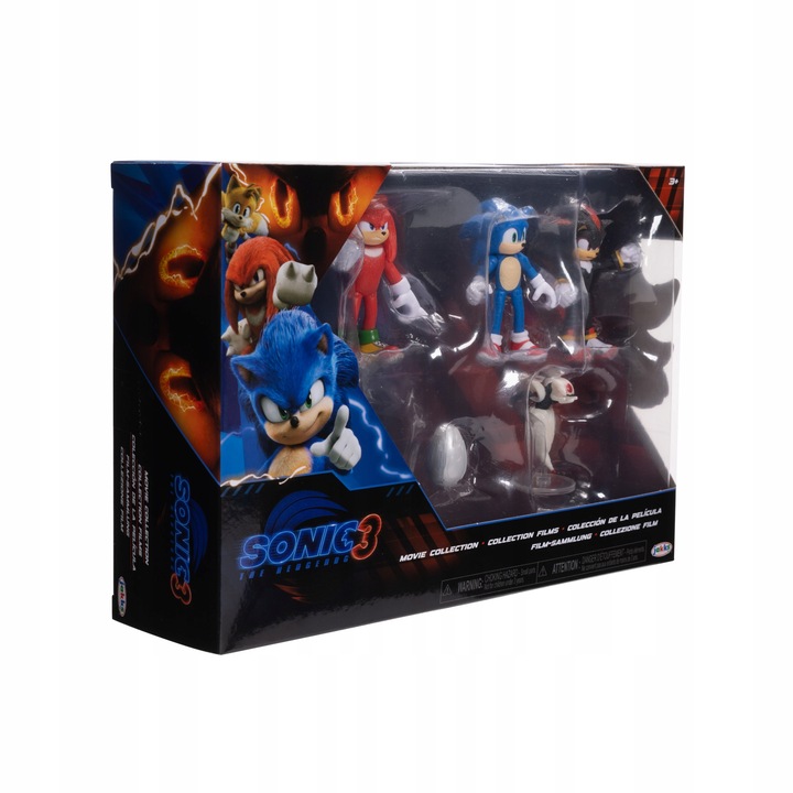 ZESTAW FIGUREK SONIC 3 THE HEDGEHOG 5 ELEMENTÓW SHADOW KNUCKLES