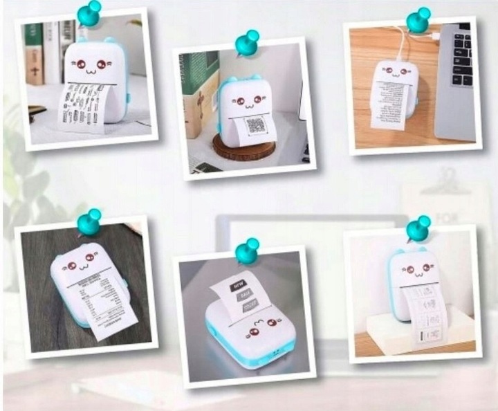 Smart band 6 Smartwatch Niebieski + Drukarka Termiczna Drukuś