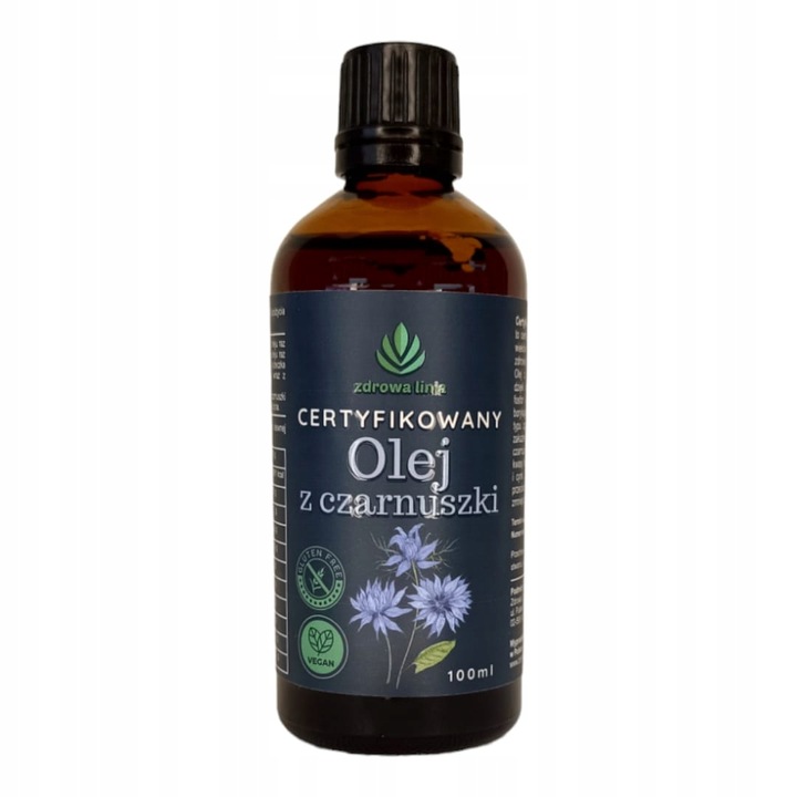 PROMOCJA Certyfikowany olej z czarnuszki 100ml TERMIN 30.06.2024